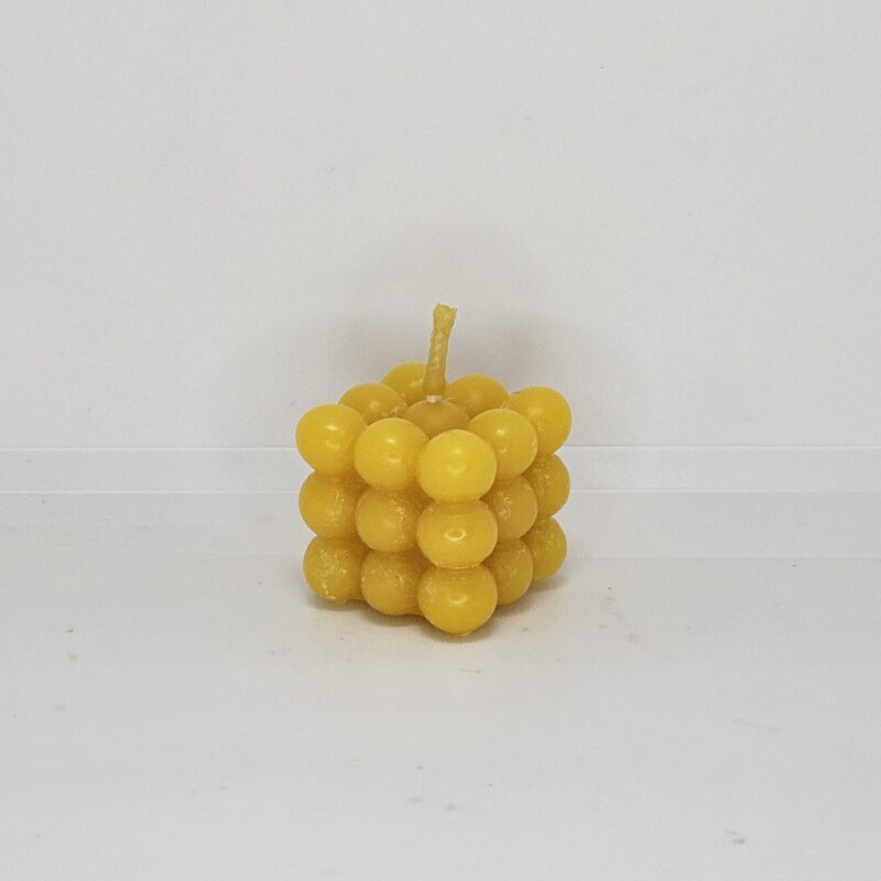 Sviečka z včelieho vosku: kocka bublinková 2,5 cm x 2,5 cm